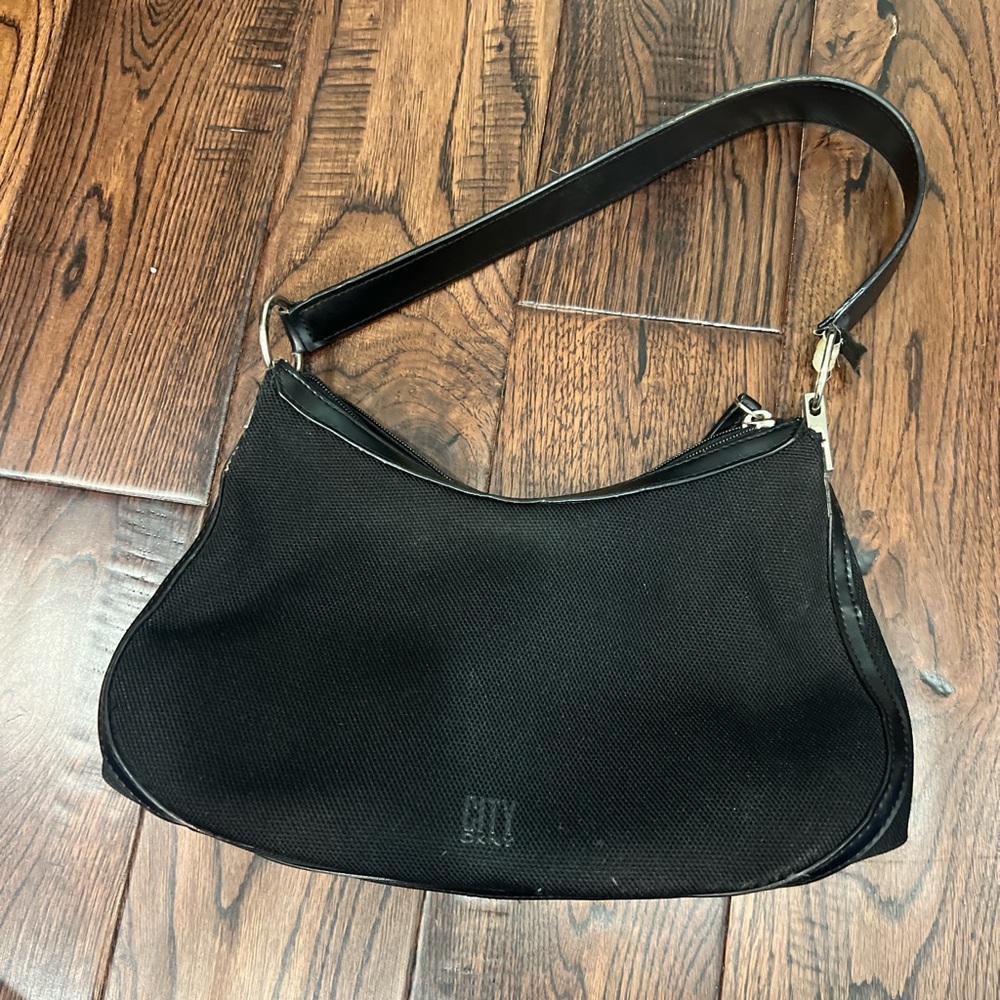 DKNY Black Crescent Shoulder Bag